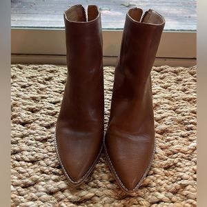 Lucky Brand brown leather ankle boots